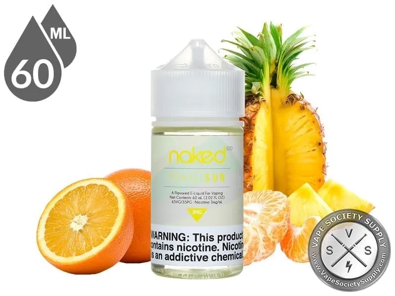 Maui Sun by Naked 100 - Tropical Fruit E-Liquid in 60ml Bottle.