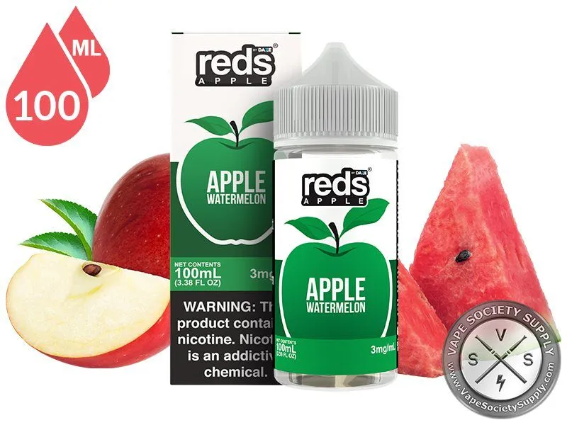 apple watermelon vape juice Reds Daze 100ml ⋆ Society Supply vape kit for ex-smokers Flavor:Classic Silver Pod Juice x Raz