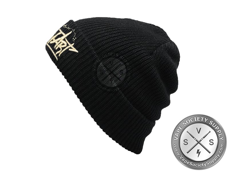 Black Patch Beanie - Gold Logo by Lost Art