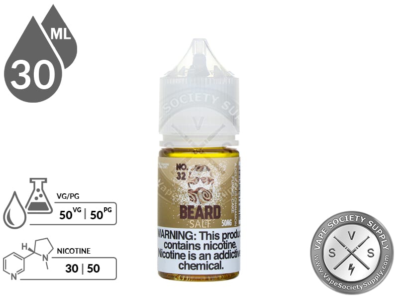 Beard Vape Co Salts No. 32 Cinnamon Funnel Cake 30ml