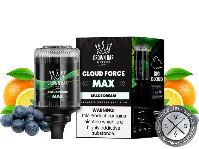 Al Fakher Crown Bar Cloud Force Max 50K Puffs Disposable E-Hookah Vape Head Space Dream