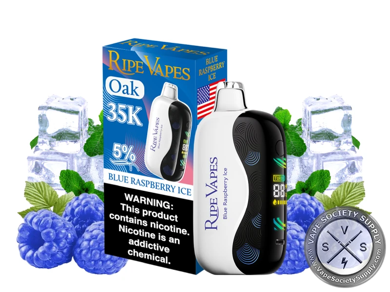 Ripe Vapes Oak 35K Puffs Blue Raspberry Ice