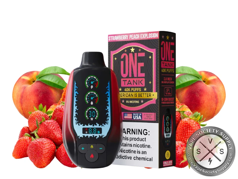 ONE TANK 40k Disposable Strawberry Peach Explosion