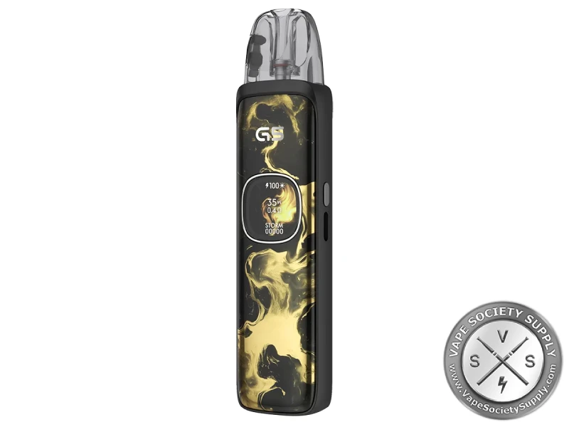 Black Gold refillable pod kit with premium metallic finish