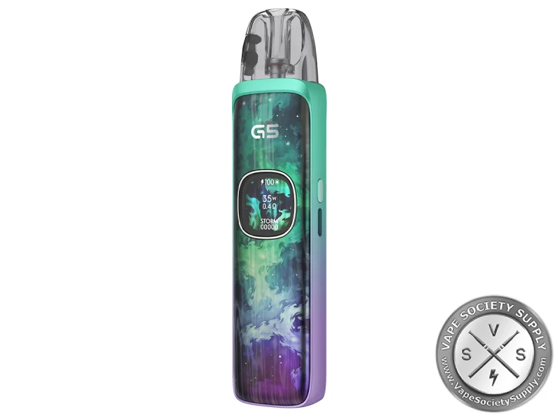Mystic Forest pod vape with dark green nature-inspired styling
