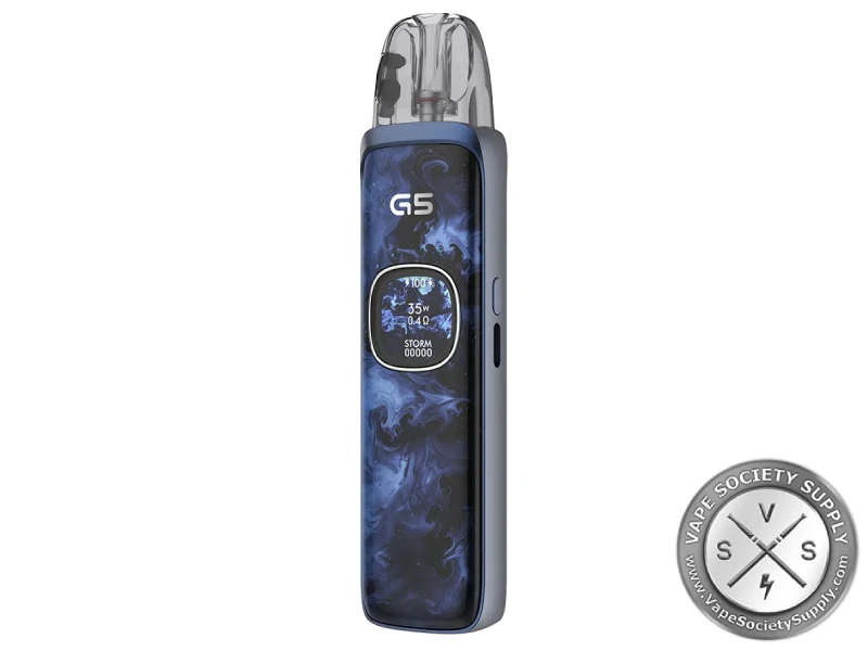 Navy Ripples portable vape kit with textured blue ripple design