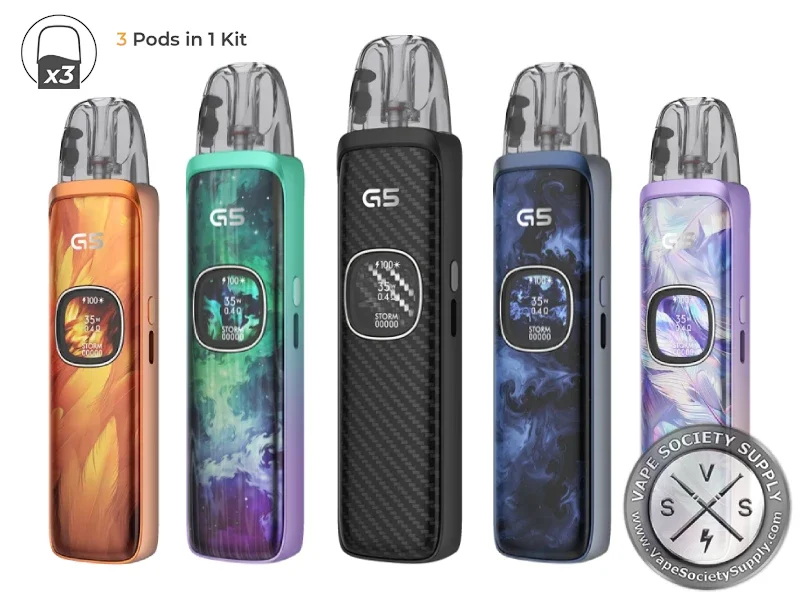 Uwell Caliburn G5 Pod System 35W vape kit with adjustable airflow and 1600mAh battery