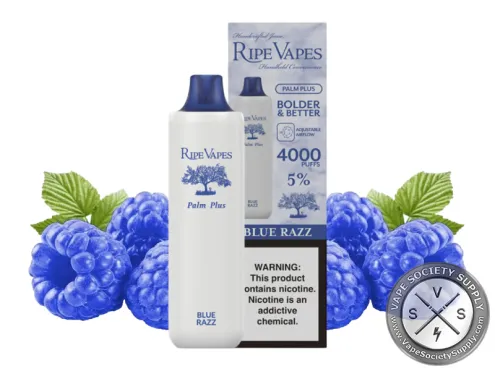 RIPE VAPES PALM PLUS DISPOSABLE 4000 PUFF Blue Razz