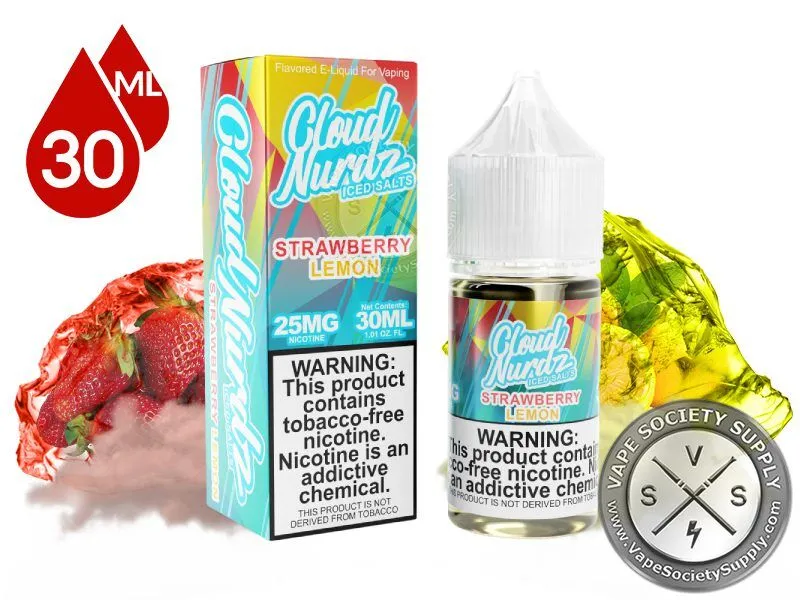Strawberry Lemon Iced CLOUD NURDZ SALTS TFN