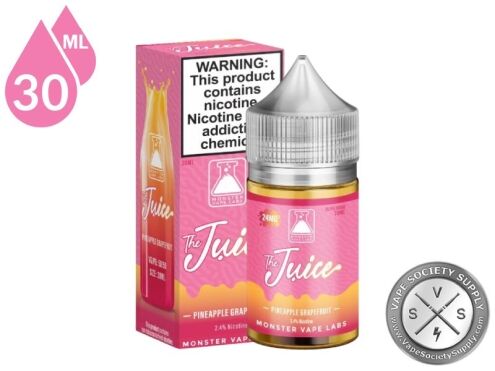Pineapple Grapefruit The Juice Salt 30ml bottle in front of its box