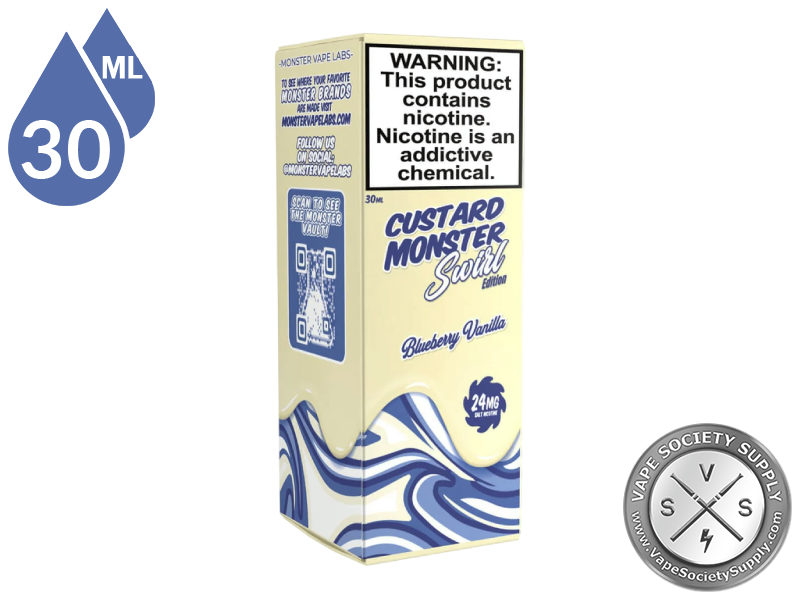 Blueberry Vanilla Swirl Custard Monster Salt 30ml box