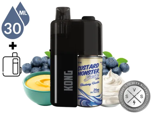 Kong by Zilla x Custard Monster Salt 30ml – 50K Puff Disposable Blueberry Vanilla