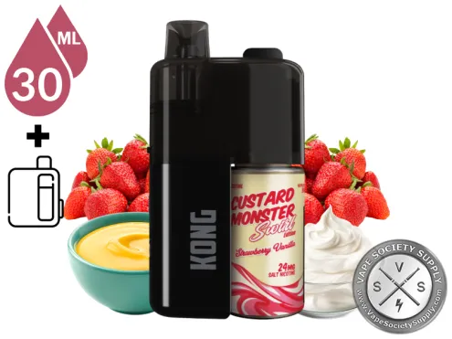 Kong by Zilla x Custard Monster Salt 30ml – 50K Puff Disposable Strawberry Vanilla
