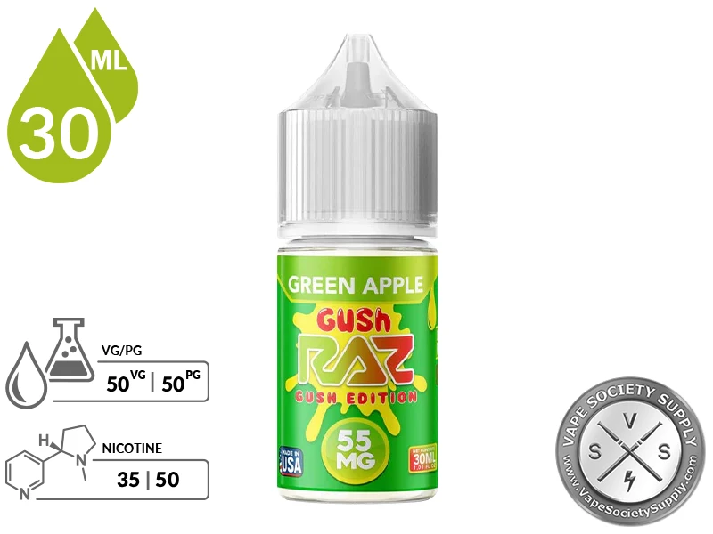 Green Apple Gush Pod Juice x RAZ Salt
