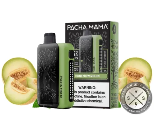 PACHA MAMA 75K disposable in Honeydew Melon with its box, honeydew melon