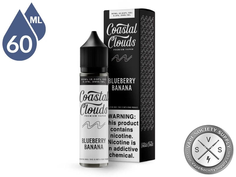 Blueberry Banana Coastal Clouds 60ml bottle and box