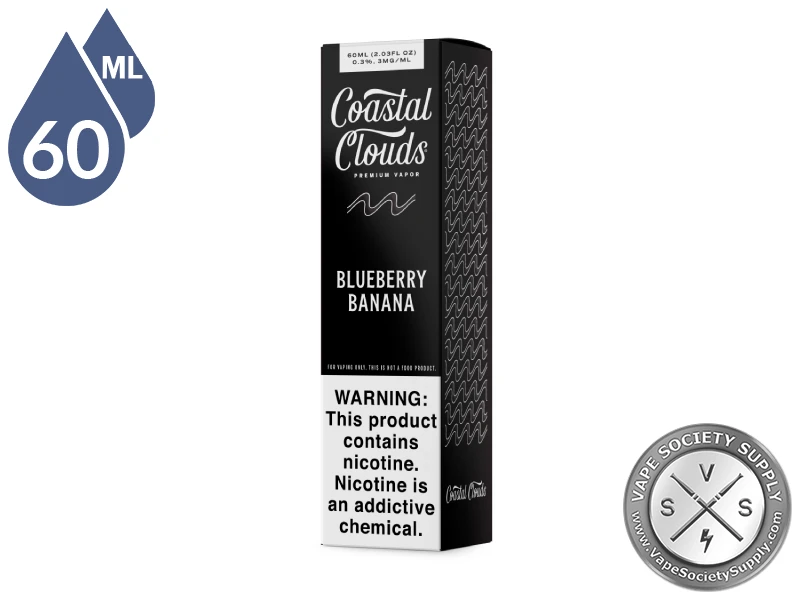 Blueberry Banana Coastal Clouds 60ml box, front