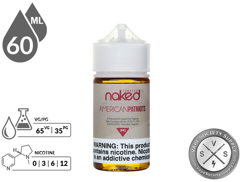 Naked 100 Tobacco 60ml American Patriots E-Liquids
