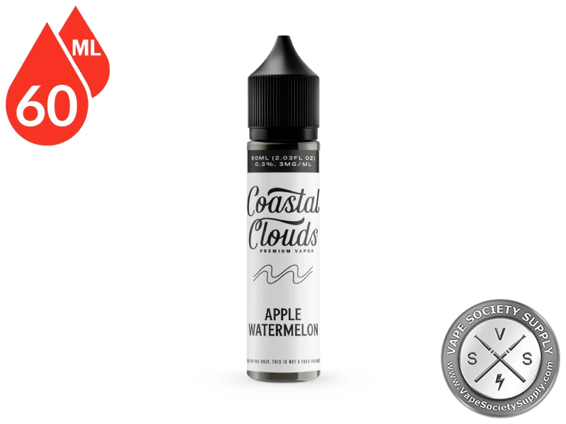 Apple Watermelon Coastal Clouds 60ml bottle, front label