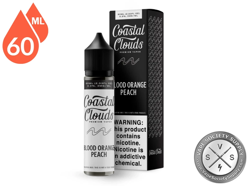 Blood Orange Peach Coastal Clouds 60ml bottle and box