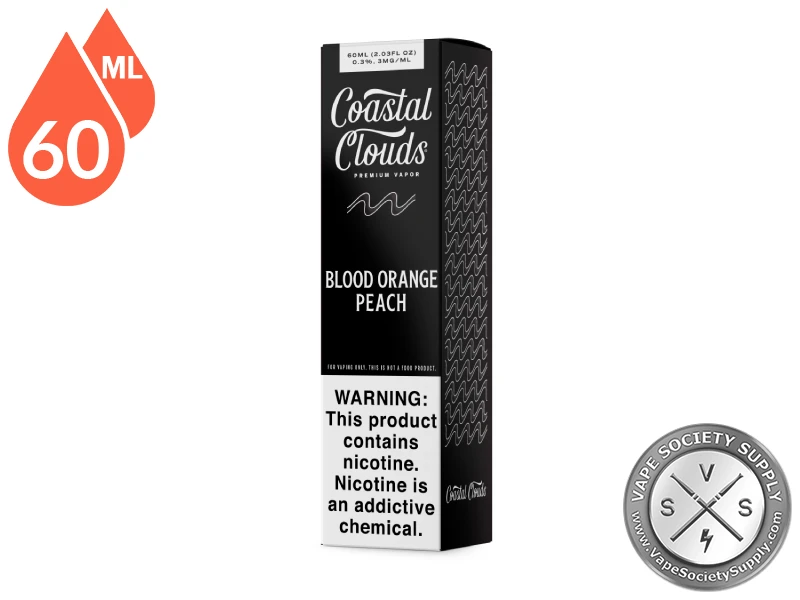 Blood Orange Peach Coastal Clouds 60ml box, front