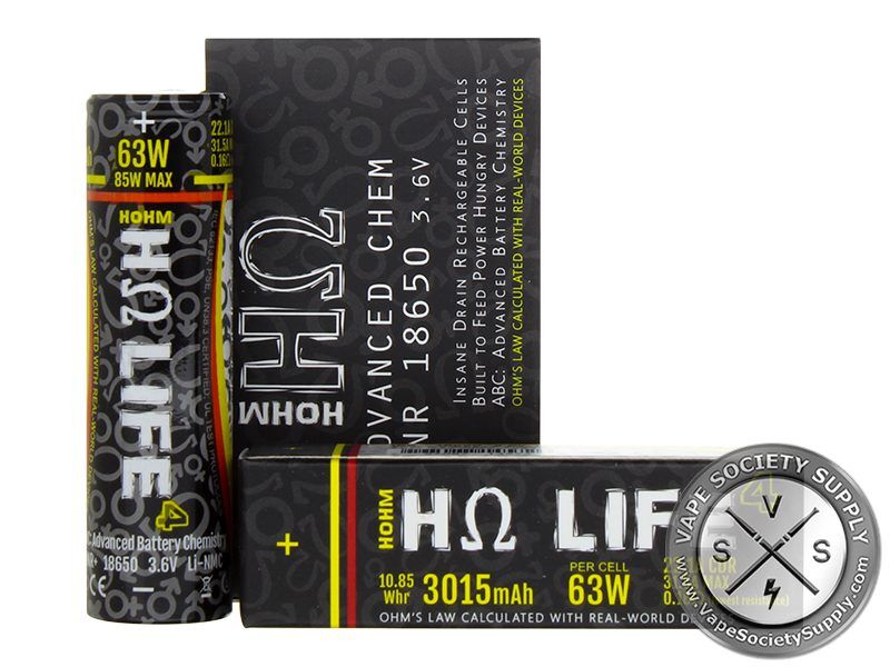 HOHM Life 4 18650 3015mAh 22.1A Lithium Ion Battery