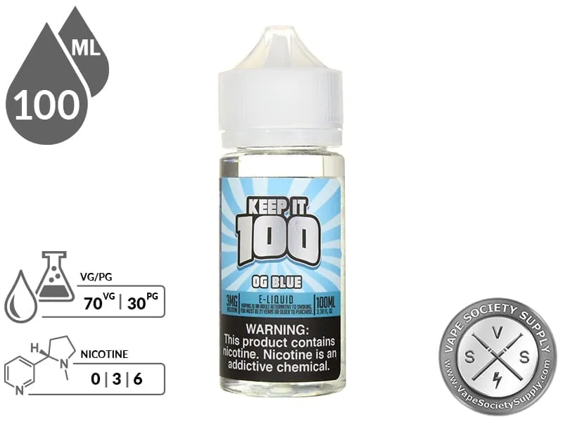 Keep It 100 100ml OG Blue Vape Juice