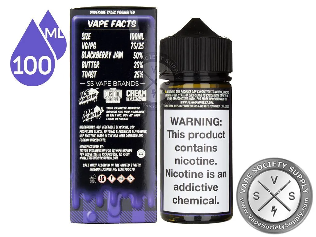 Jam Monster Blackberry Eliquid 100ml