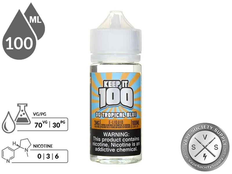 Keep It 100 100ml OG Tropical Blue E Liquid