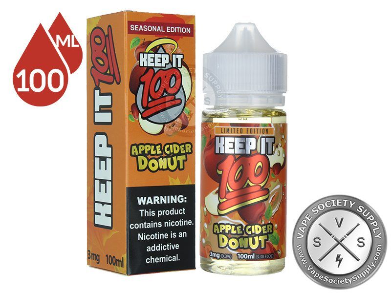 Keep It 100 Apple Cider Donut 100ml Eliquid