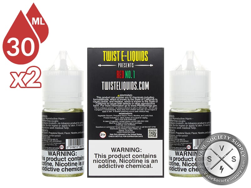 Twist Salt 2x30ml Red No 1 EJuice