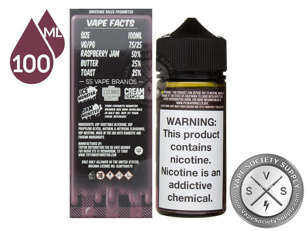 Jam Monster Eliquid Raspberry 100ml