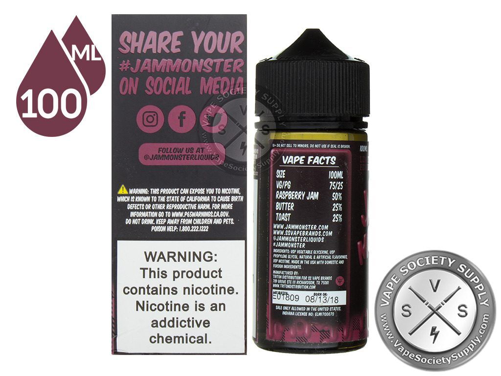 Raspberry by Jam MonsterEliquid 100ml