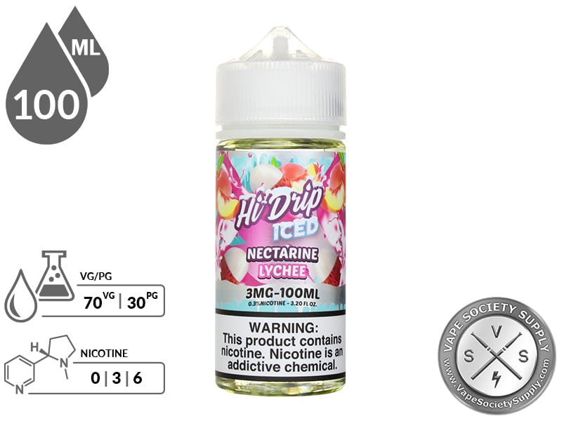 Hi Drip Iced 100ml Nectarine Lychee Iced Vape