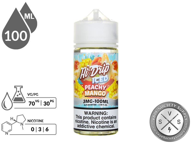 Hi Drip Iced 100ml Peachy Mango Iced Vape