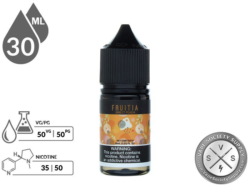Fruitia Salts 30ml Sweet Peach EJuice