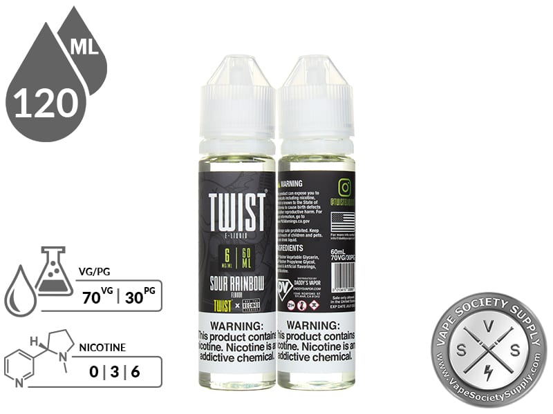 Twist 120ml Rainbow No 1 E Liquid