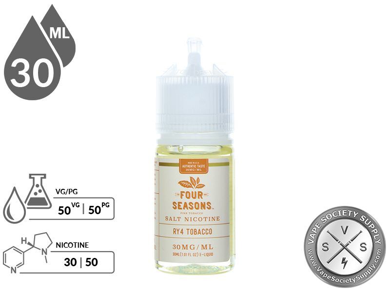 Four Seasons SALT 30ml Ry4 Tobacco EJuice