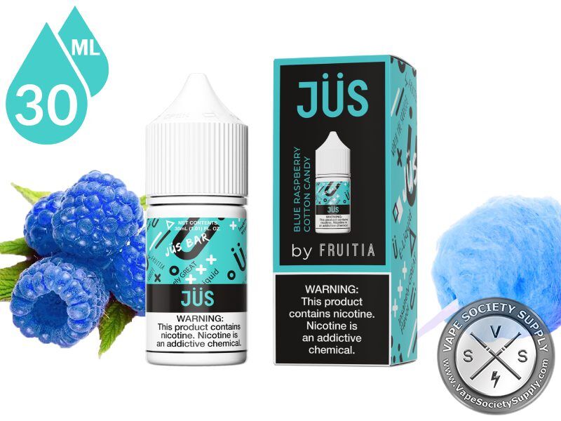 Blue Raspberry Cotton Candy JÜS FRUITIA SALT