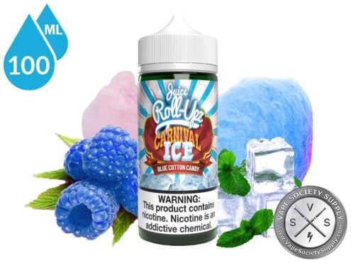 Blue Cotton Candy ICE Carnival Juice Roll Upz