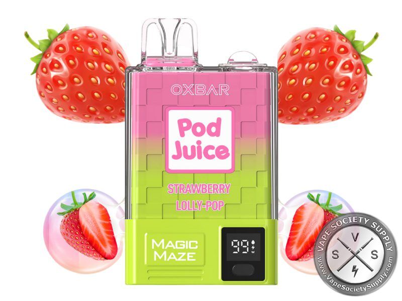 Pod Juice x OXBAR Magic Maze Disposable 10000 Puffs Strawberry Lolly-pop