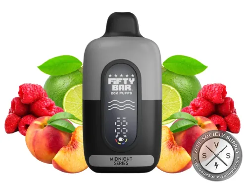 Fifty Bar Disposable Vape _ 20K Puffs Frozen peach lime razz