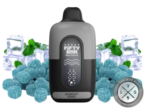 Fifty Bar Disposable Vape _ 20K Puffs Iced Blue Rancher