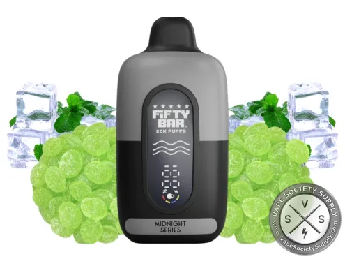 Fifty Bar Disposable Vape _ 20K Puffs Iced Green Blue Rancher