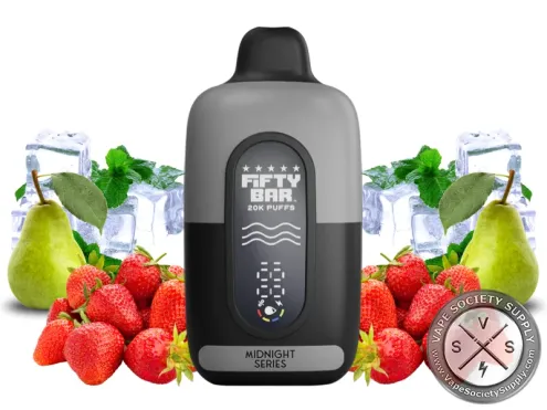 Fifty Bar Disposable Vape _ 20K Puffs Iced Strawberry pear
