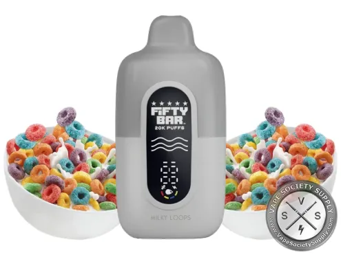 Fifty Bar Disposable Vape _ 20K Puffs Milky loops
