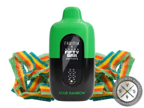 Fifty Bar Disposable Vape _ 20K Puffs Sour Rainbow