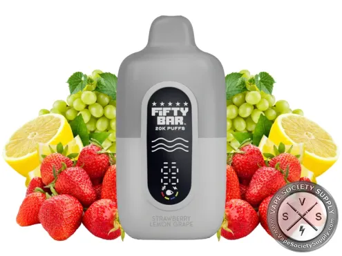 Fifty Bar Disposable Vape _ 20K Puffs Strrawberry Lemon Grape
