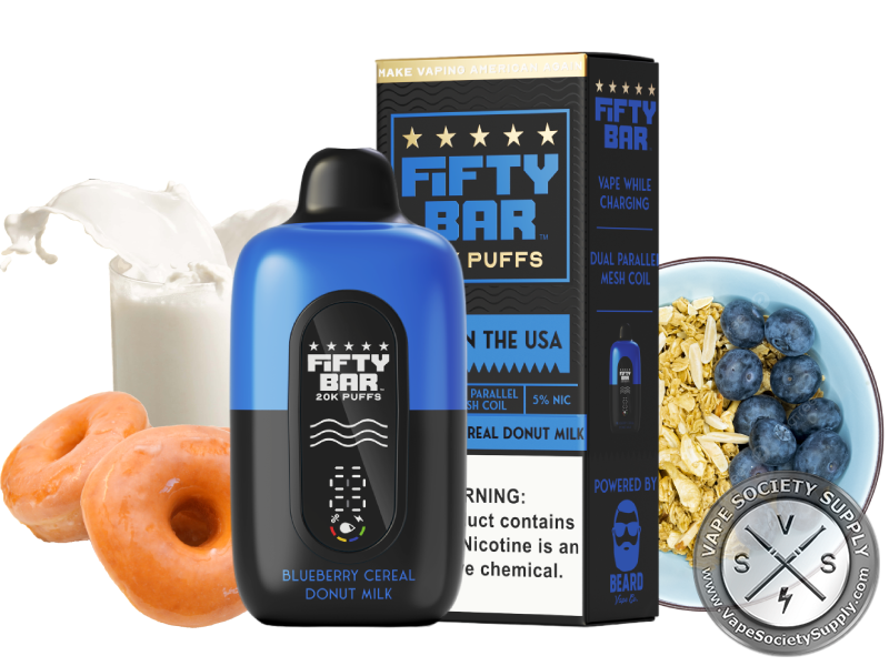 fifty bar vape blueberry cereal donut milk Disposable Vapes, Built In The USA ! ⋆ Society Supply PAX3 Dual Purpose Vaporizer Coils & Pods NOS taste:strawberry