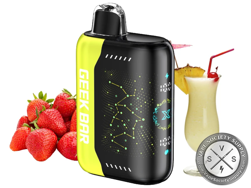 strawberry colada geek bar pulse X 25K Disposable Vape ⋆ 25k Puffs taurus Flavor:Strawberry Jam Geekvape Aegis Boost Plus